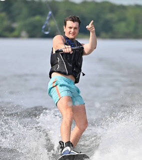 Nate wakeboarding